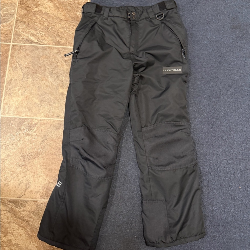 Lucky Bums Snow Pants Black Winter Ankle Snow Shield Snow Board Youth large